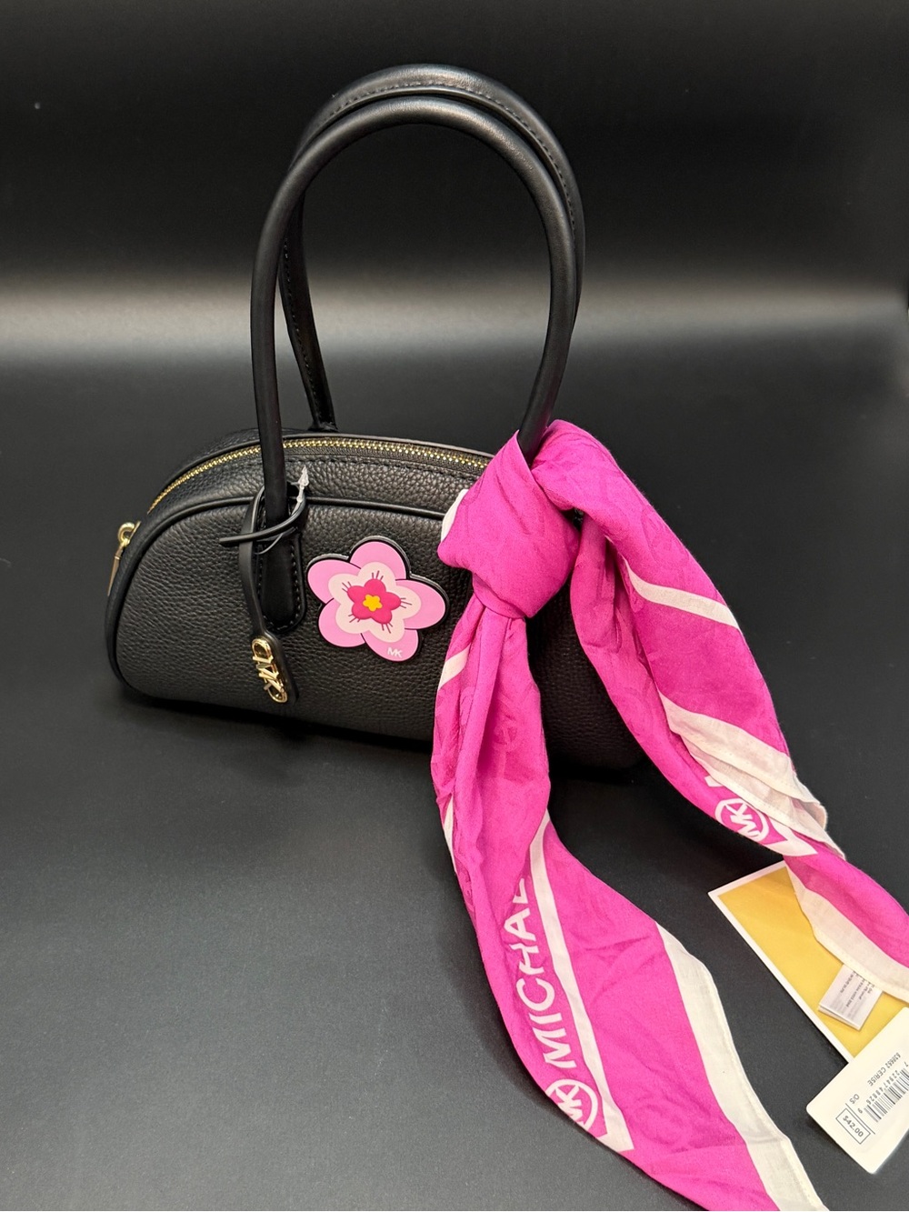 Michael Kors Lulu Black small handle Satchet